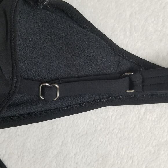 Aqua Green S Swimsuit One Piece Black Hi Waist Classic Adj Straps Padded Basic - Picture 7 of 9